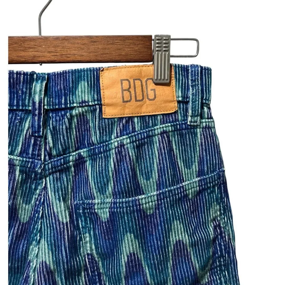 BDG Urban Outfitters High And Wide Corduroy Pants Size 26 Blue Wave Women's - Picture 9 of 10